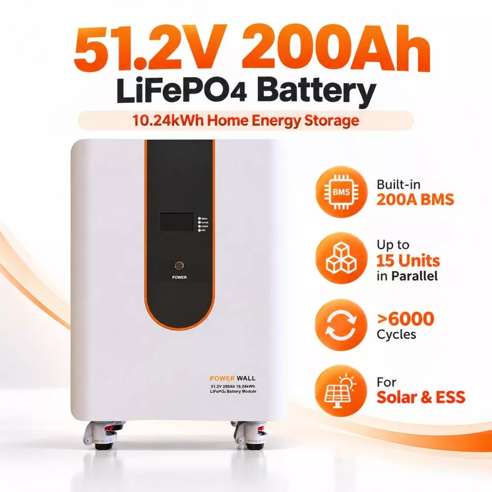 51.2V 200Ah LiFePO4 Battery Pack